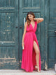 A Line Sweetheart Sexy Chiffon Prom Dress with Slit 