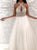 Halter A Line Beaded Tulle Prom Dresses