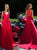 Sweep Train Red Evening Dresses