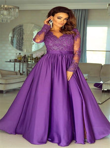 Floor Length Purple Evening Dresses