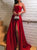 A Line Strapless Satin Slit Prom Dresses 