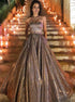 Ball Gown Pleats Sleeveless Sequins Sweep Train Sweetheart Dresses LBQ2330