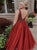 Open Back Floor Length Prom Dresses with Beadings 