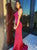 Sweep Train Red Evening Dresses