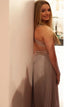 Sweep Train Pink Evening Dresses