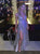 A Line V Neck Spaghetti Straps Silver Sequins Sparkle Prom Dresses