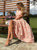 Scoop A Line Cap Sleeve Pink Prom Dresses with Flowers