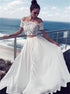 A Line Two Piece Lace Satin Prom Dress LBQ2778