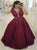 Ball Gown V Neck Tulle Red Prom Dresses