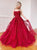 Appliques Lace Red Evening Dresses