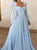 Long Sleeves Sweetheart A Line Chiffon Prom Dresses