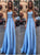 A Line Sleeveless Sweetheart Applique Slit Satin Evening  Dresses