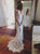 Mermaid V Neck Ivory Lace Wedding Dresses