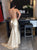Mermaid Gold Sequin Criss Cross Sweep Train Prom Dresses