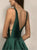 Sweep Train Green Evening Dresses