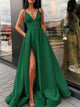 Green Pockets Prom Dresses