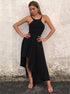 A Line High Low Sleeveless Backless Prom Dresses LBQ1292