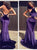 Sweep Train Purple Evening Dresses