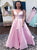 A Line V Neck Open Back Satin Pleats Prom Dresses