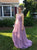 A Line Scoop Chiffon Ruffles High and Low Charming Prom Dresses