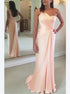 A Line Pink Chiffon One Shoulder Pleats Prom Dress LBQ1767