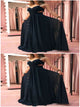 A Line Black Chiffon Sweetheart Prom Dress with Pleats