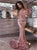 Mermaid Sweetheart Long Sleeves Sequins Prom Dresses