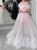 Pink Tulle Off Shoulder Floor Length A Line Prom Dresses