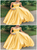 A Line Yellow Satin Sweetheart Prom Dresses with Pleats