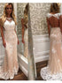 Sheath Scoop Backless Appliques Tulle Prom Dress LBQ3054