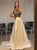 Two Pieces A Line Scoop Satin Appliques Prom Dresses 