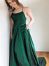 Satin Spaghetti Straps A Line Zipper Up Prom Dress LBQ0598