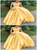 A Line Yellow Satin Floor Length Prom Dress with Pleats