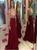 Sweep Train Red Appliques Evening Dresses