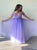 Sweep Train Purple Evening Dresses with Beadings