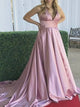 Sweep Train Pink Evening Dresses