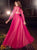 A Line Bateau Long Sleeves Beadings Tulle Pink Prom Dresses