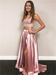 Sweep Train Pink Evening Dresses