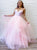 A Line Spaghetti Straps V Neck Ruffles Tulle Prom Dresses