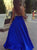 Beadings Satin Sweep Train Sleeveless Prom Dresses