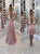 A Line Satin and Lace Pink Prom Dresses with Bow Knot