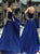 A Line Sweetheart Beadings Satin Prom Dresses