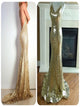 Criss Cross Sweep Train Evening Dresses