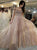 A Line Off the Shoulder Pink Appliques Prom Dresses