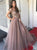 Sweep Train Pink Evening Dresses