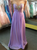 Sweep Train Purple Evening Dresses