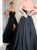 A Line Sweetheart Lace Up Black Satin Prom Dresses