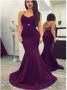 Sweep Train Purple Evening Dresses