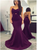 Sweep Train Purple Evening Dresses