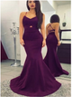 Sweep Train Purple Evening Dresses